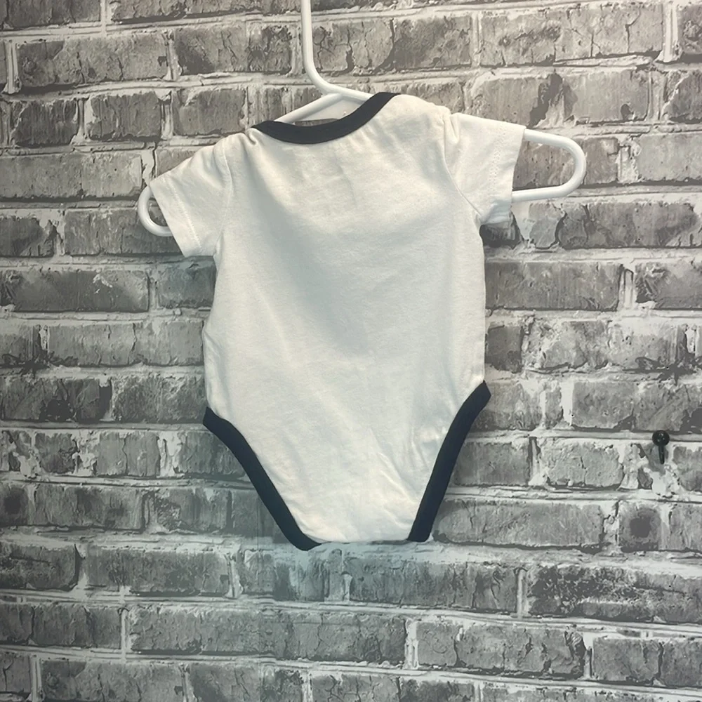 Nike White and Black 'Just‎ Do It' Baby onesie